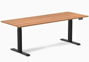 Desky Dual Laminate Sit Stand Desk - Prime Oak / 78.7 x 29.5 in / Matte Black Desky Dual Laminate Sit Stand Desk - Prime Oak / 78.7 x 29.5 in / Matte Black