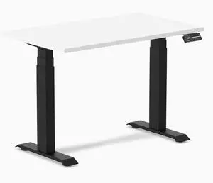 Desky Dual Mini Sit Stand Desk - White / 40 x 24 in / Matte Black Desky Dual Mini Sit Stand Desk - White / 40 x 24 in / Matte Black
