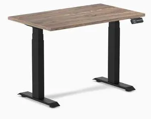 Desky Dual Mini Sit Stand Desk - Natural Walnut / 40 x 24 in / Matte Black Desky Dual Mini Sit Stand Desk - Natural Walnut / 40 x 24 in / Matte Black
