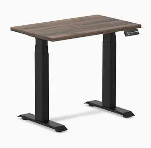 Desky Dual Mini Sit Stand Desk - Jarrah Legno / 32 x 20 in / Matte Black Desky Dual Mini Sit Stand Desk - Jarrah Legno / 32 x 20 in / Matte Black