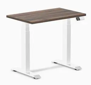 Desky Dual Mini Sit Stand Desk - Jarrah Legno / 32 x 20 in / White Desky Dual Mini Sit Stand Desk - Jarrah Legno / 32 x 20 in / White