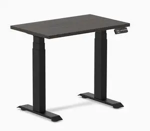 Desky Dual Mini Sit Stand Desk - Burnished Wood / 32 x 20 in / Matte Black Desky Dual Mini Sit Stand Desk - Burnished Wood / 32 x 20 in / Matte Black