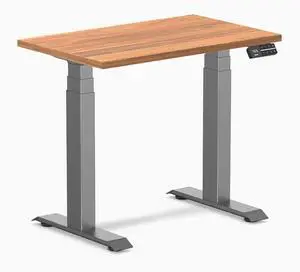 Desky Dual Mini Sit Stand Desk - Prime Oak / 32 x 20 in / Space Gray Desky Dual Mini Sit Stand Desk - Prime Oak / 32 x 20 in / Space Gray