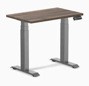 Desky Dual Mini Sit Stand Desk - Jarrah Legno / 32 x 20 in / Space Gray Desky Dual Mini Sit Stand Desk - Jarrah Legno / 32 x 20 in / Space Gray