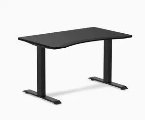 Desky Zero Ergo Edge Office Desk - Black / 48 x 30 in / Matte Black