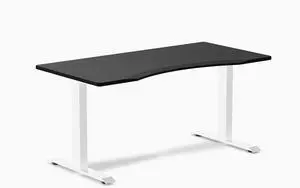 Desky Zero Ergo Edge Office Desk - Black / 60 x 30 in / White Desky Zero Ergo Edge Office Desk - Black / 60 x 30 in / White