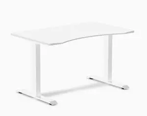 Desky Zero Ergo Edge Office Desk - White / 48 x 30 in / White