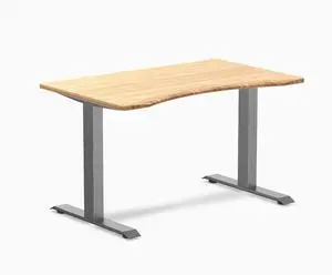 Desky Zero Ergo Edge Office Desk - Bamboo / 48 x 30 in / Space Gray