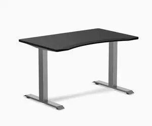 Desky Zero Ergo Edge Office Desk - Black / 48 x 30 in / Space Gray