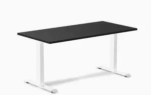 Desky Zero Laminate Office Desk - Black / 59 x 29.5 in / White
