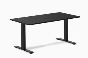 Desky Zero Laminate Office Desk - Black / 59 x 29.5 in / Matte Black