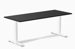 Desky Zero Laminate Office Desk - Black / 70.9 x 29.5 in / White