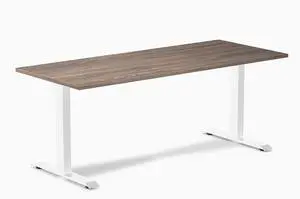 Desky Zero Laminate Office Desk - Natural Walnut / 70.9 x 29.5 in / White