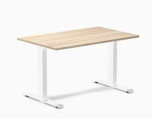 Desky Zero Laminate Office Desk - Classic Oak / 47.2 x 29.5 in / White