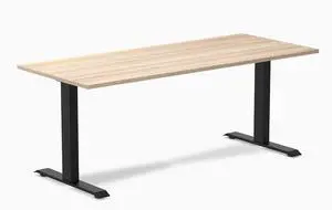 Desky Zero Laminate Office Desk - Classic Oak / 70.9 x 29.5 in / Matte Black
