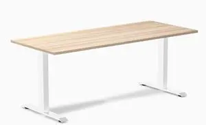 Desky Zero Laminate Office Desk - Classic Oak / 70.9 x 29.5 in / White
