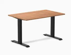 Desky Zero Laminate Office Desk - Prime Oak / 47.2 x 29.5 in / Matte Black