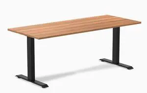 Desky Zero Laminate Office Desk - Prime Oak / 70.9 x 29.5 in / Matte Black