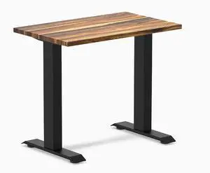 Desky Zero Mini Hardwood Office Desk - Pheasantwood / 32 x 20 in / Matte Black