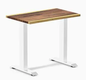 Desky Zero Mini Hardwood Office Desk - Saman / 32 x 20 in / White