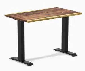 Desky Zero Mini Hardwood Office Desk - Saman / 40 x 24 in / Matte Black