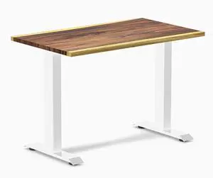 Desky Zero Mini Hardwood Office Desk - Saman / 40 x 24 in / White