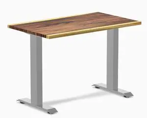 Desky Zero Mini Hardwood Office Desk - Saman / 40 x 24 in / Gray Desky Zero Mini Hardwood Office Desk - Saman / 40 x 24 in / Gray