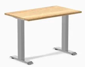Desky Zero Mini Hardwood Office Desk - White Oak / 40 x 24 in / Gray Desky Zero Mini Hardwood Office Desk - White Oak / 40 x 24 in / Gray