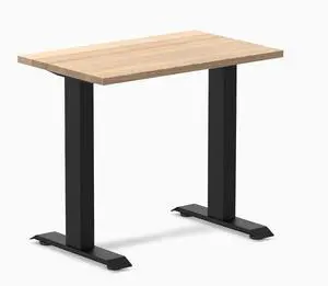 Desky Zero Mini Hardwood Office Desk - White Ash / 32 x 20 in / Matte Black