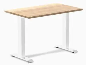 Desky Zero Mini Hardwood Office Desk - White Ash / 40 x 24 in / White