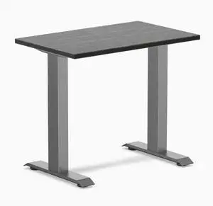 Desky Zero Mini Bamboo Office Desk - Dark Bamboo / 32 x 20 in / Space Gray