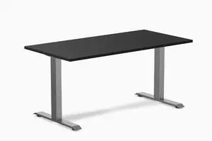 Desky Zero Laminate Office Desk - Black / 59 x 29.5 in / Space Gray