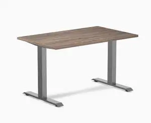 Desky Zero Laminate Office Desk - Natural Walnut / 47.2 x 29.5 in / Space Gray