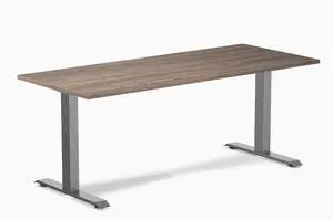 Desky Zero Laminate Office Desk - Natural Walnut / 70.9 x 29.5 in / Space Gray