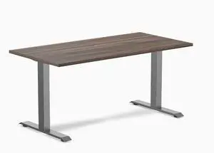 Desky Zero Laminate Office Desk - Jarrah Legno / 59 x 29.5 in / Space Gray