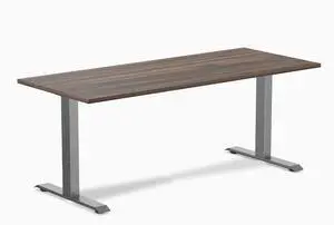 Desky Zero Laminate Office Desk - Jarrah Legno / 70.9 x 29.5 in / Space Gray
