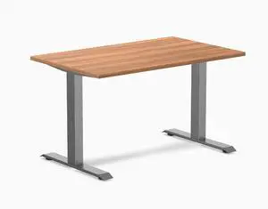 Desky Zero Laminate Office Desk - Prime Oak / 47.2 x 29.5 in / Space Gray