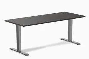 Desky Zero Laminate Office Desk - Burnished Wood / 70.9 x 29.5 in / Space Gray