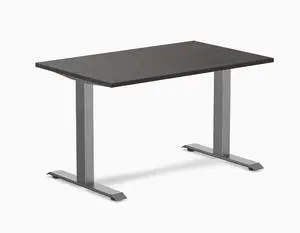 Desky Zero Laminate Office Desk - Burnished Wood / 47.2 x 29.5 in / Space Gray
