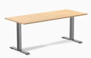 Desky Zero Laminate Office Desk - Sublime Teak / 70.9 x 29.5 in / Space Gray