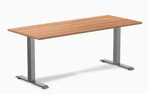 Desky Zero Laminate Office Desk - Prime Oak / 70.9 x 29.5 in / Space Gray