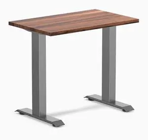 Desky Zero Mini Hardwood Office Desk - Walnut / 32 x 20 in / Space Gray