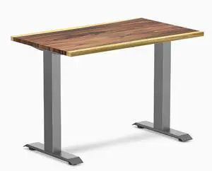 Desky Zero Mini Hardwood Office Desk - Saman / 40 x 24 in / Space Gray