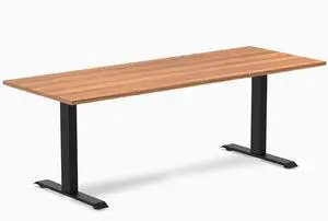 Desky Zero Laminate Office Desk - Prime Oak / 78.7 x 29.5 in / Matte Black