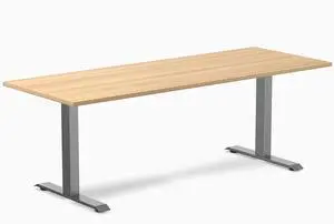 Desky Zero Laminate Office Desk - Sublime Teak / 78.7 x 29.5 in / Space Gray