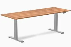 Desky Dual Laminate Sit Stand Desk - Prime Oak / 78.7 x 29.5 in / Gray Desky Dual Laminate Sit Stand Desk - Prime Oak / 78.7 x 29.5 in / Gray