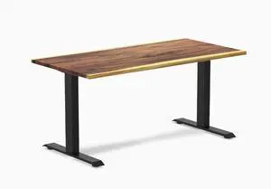 Desky Zero Hardwood Office Desk - Saman / 60 x 30 in / Matte Black Desky Zero Hardwood Office Desk - Saman / 60 x 30 in / Matte Black