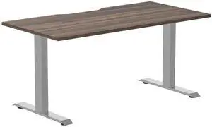 Desky Zero Scalloped Laminate Office Desk - Jarrah Legno / 59.1 x 29.5 in / Gray Desky Zero Scalloped Laminate Office Desk - Jarrah Legno / 59.1 x 29.5 in / Gray