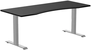Desky Zero Ergo Edge Office Desk - Black / 72 x 30 in / Grey Desky Zero Ergo Edge Office Desk - Black / 72 x 30 in / Grey
