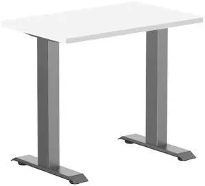 Desky Zero Mini Office Desk - White / 32 x 20 in / Space Gray Desky Zero Mini Office Desk - White / 32 x 20 in / Space Gray